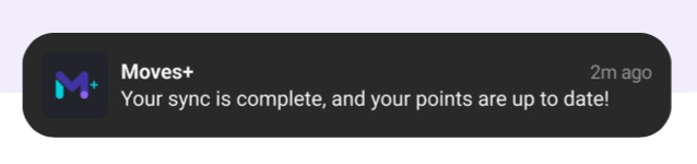 Moves+ Sync Complete
