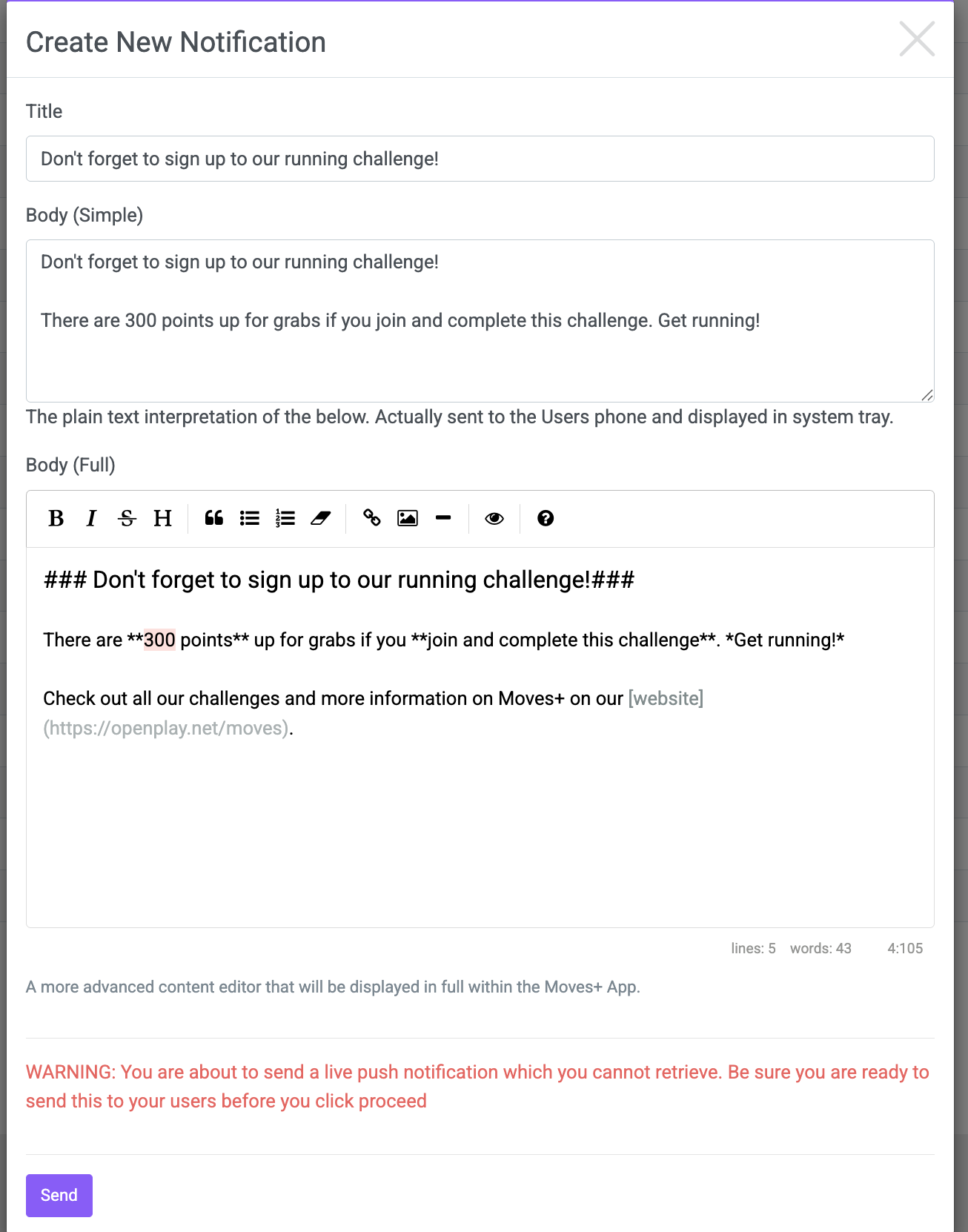 Push Notification Details