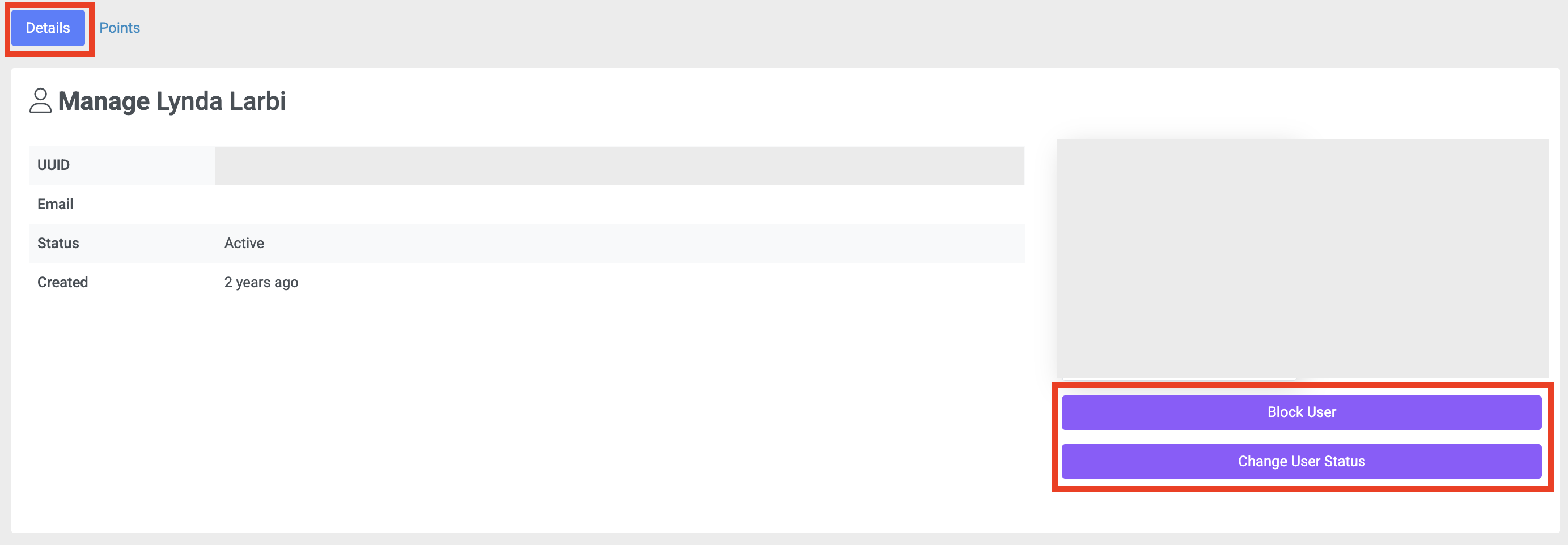 User Details