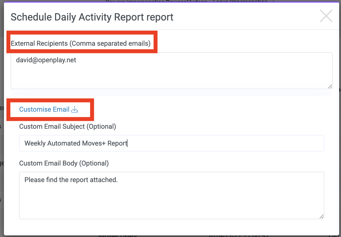 Schedule Report 1