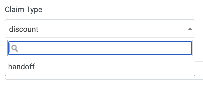 Claim Type Discount