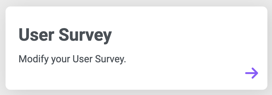 User Survey