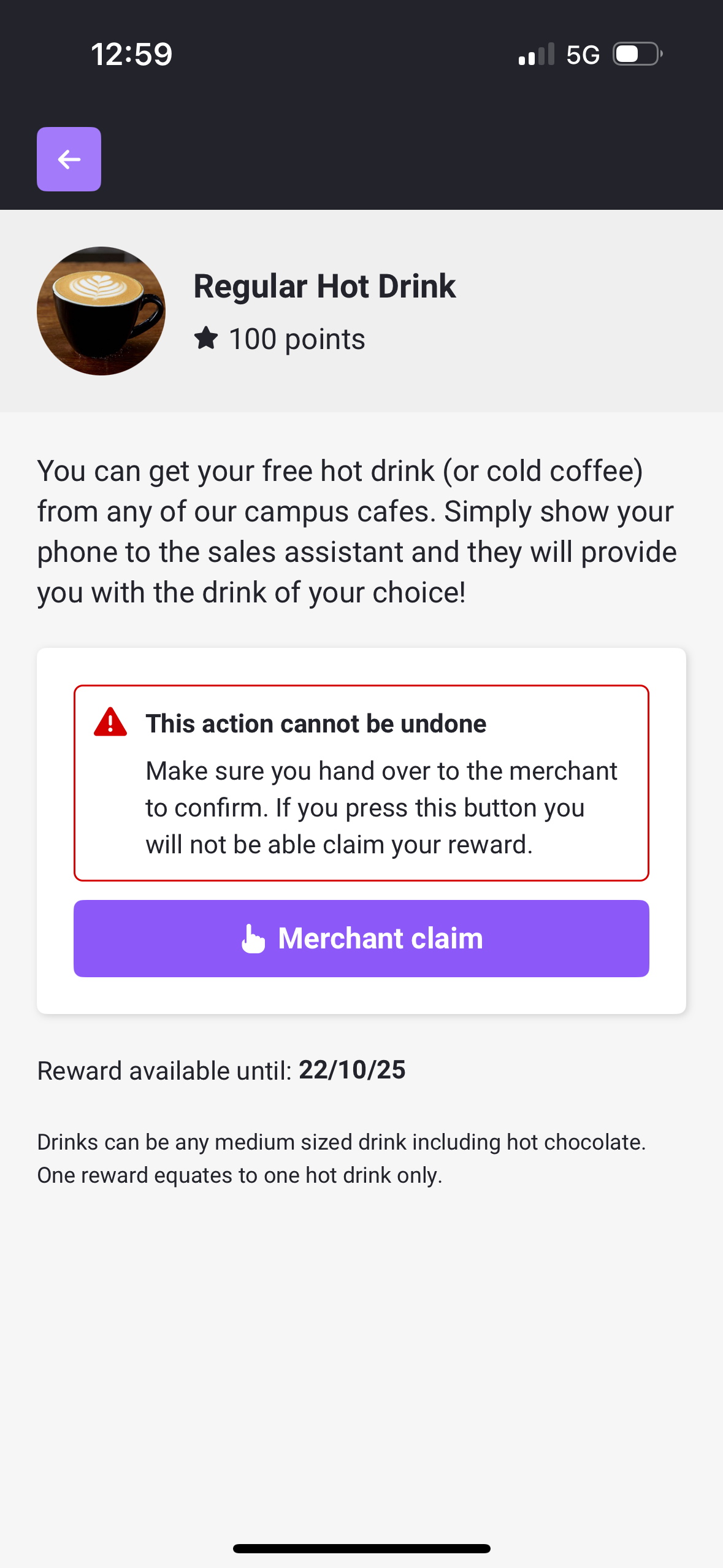 Reward Merchant Claim