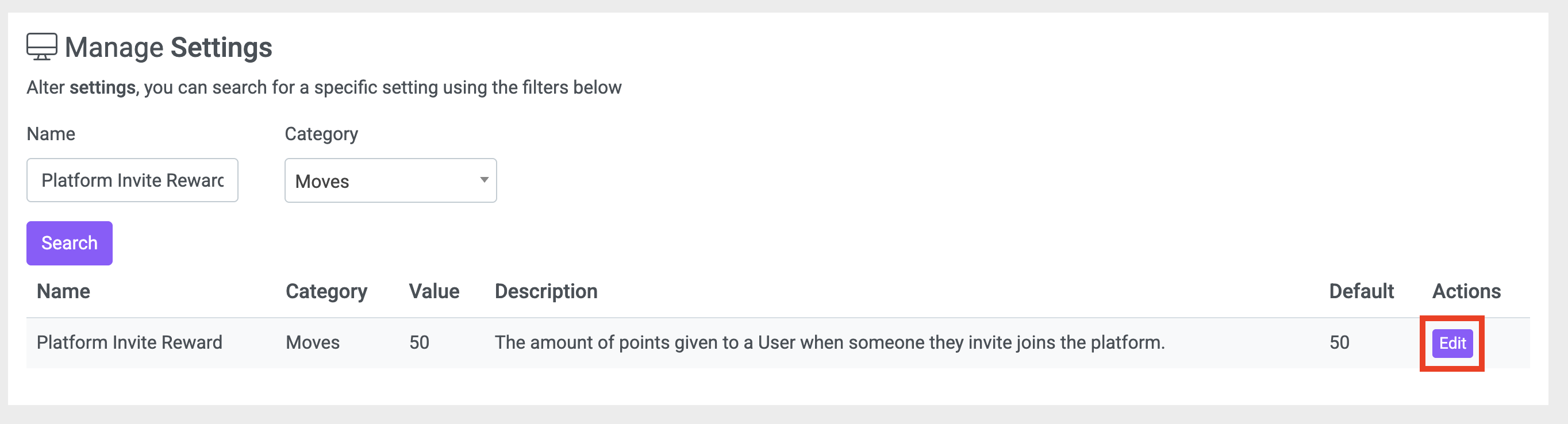Platform Invite Rewards Edit