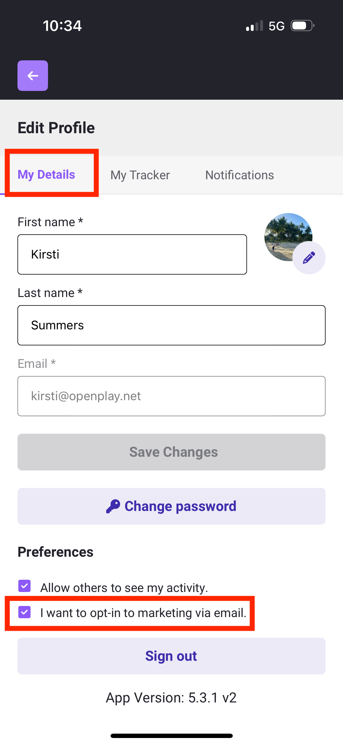 Moves+ Marketing Preferences