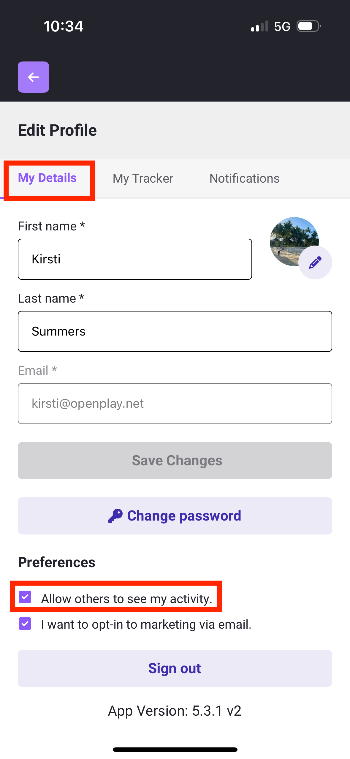 Moves+ Activity Visibility