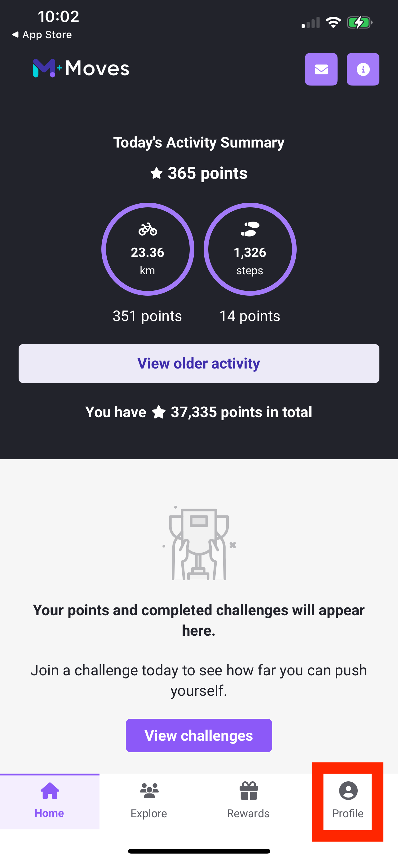Moves+ profile