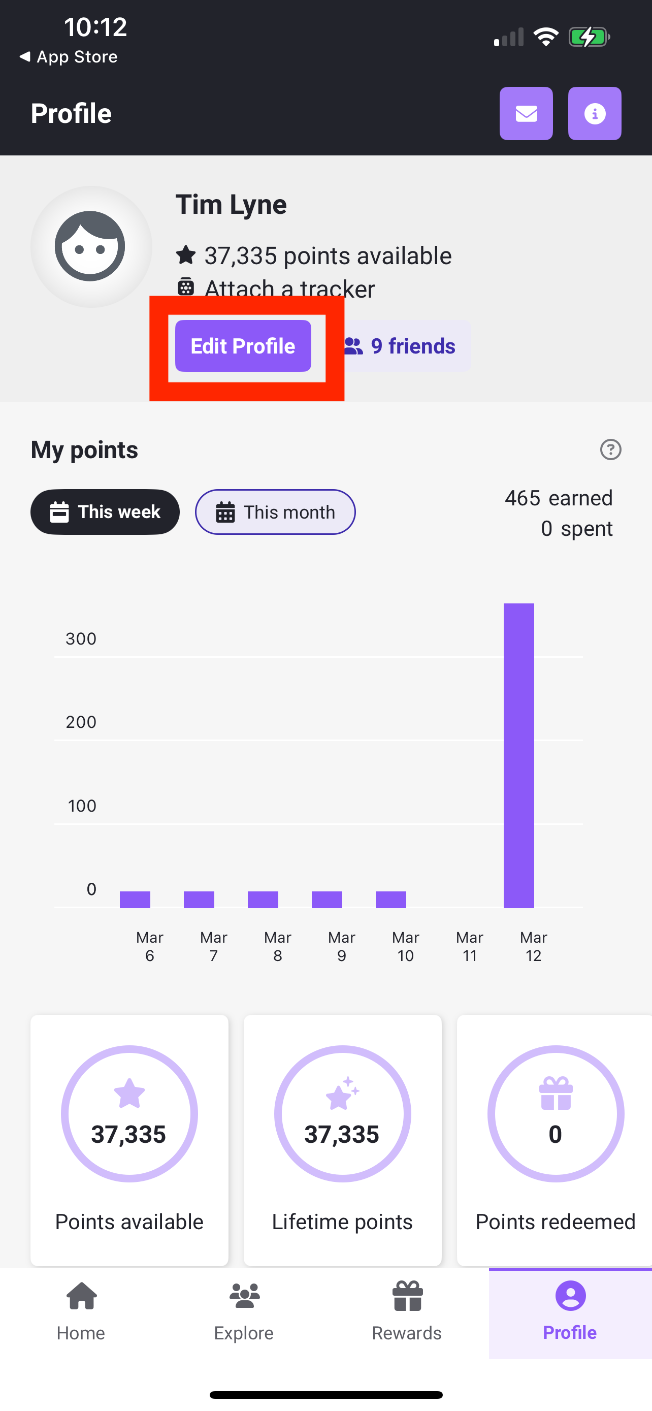 Edit profile